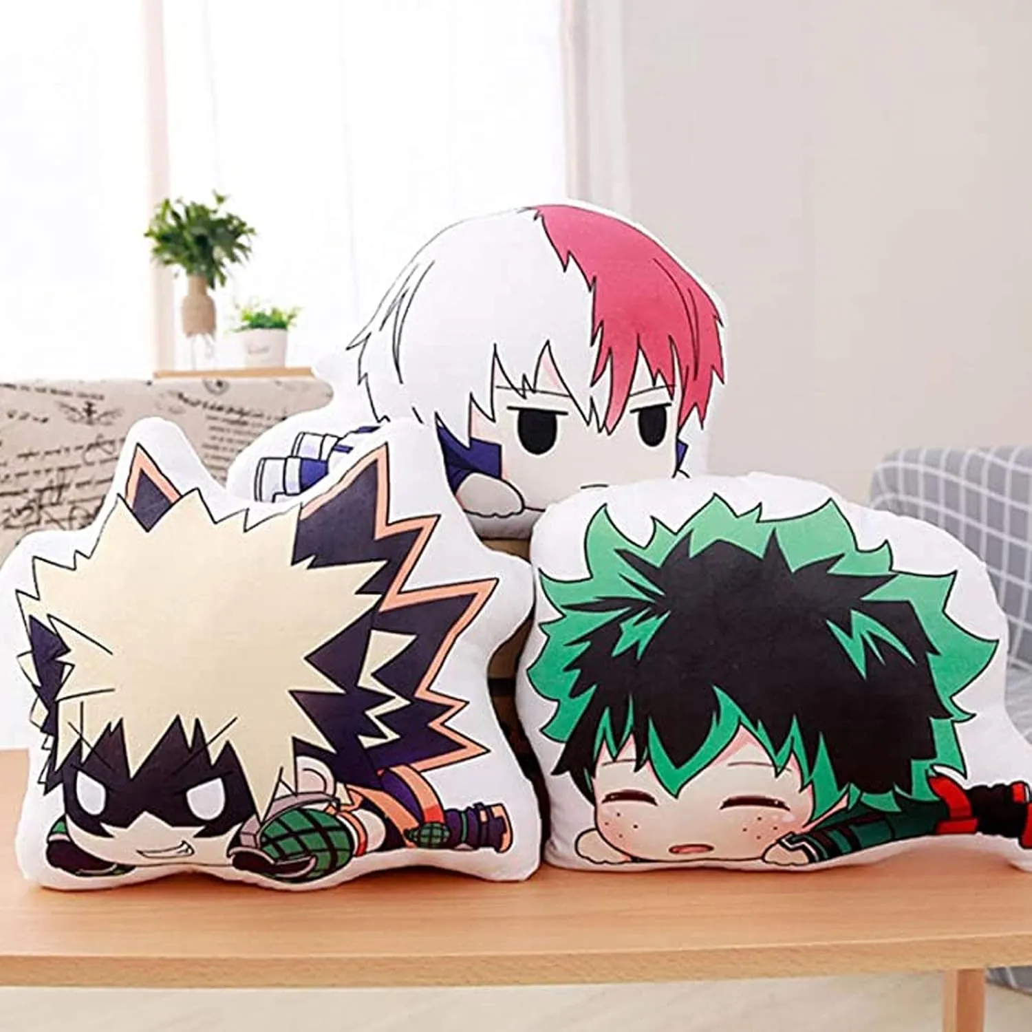 Anime Plush Toy Doll -Anime Hero Figure Pillow Toy Novelty Cartoon Image Throw Pillow Bed Couch Creative Toy Gifts Teens Girls Kids