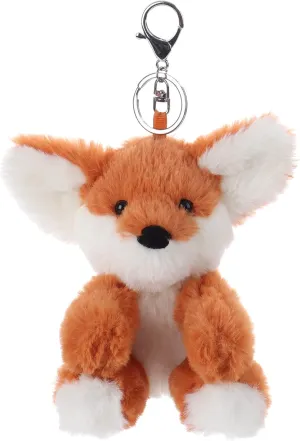 Apricot Lamb Cute Toys Plush Fox Stuffed Animal Soft Keychain for Kids Bag, Purse, Backpack, Handbag (5 Inches)