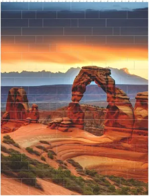 Arches National Park Building Block Puzzle Personalized Building Bricks for Adults Square Shaped DIY Brick Block Puzzles Valentine's Day Gifts for Home Decor Brick Puzzle