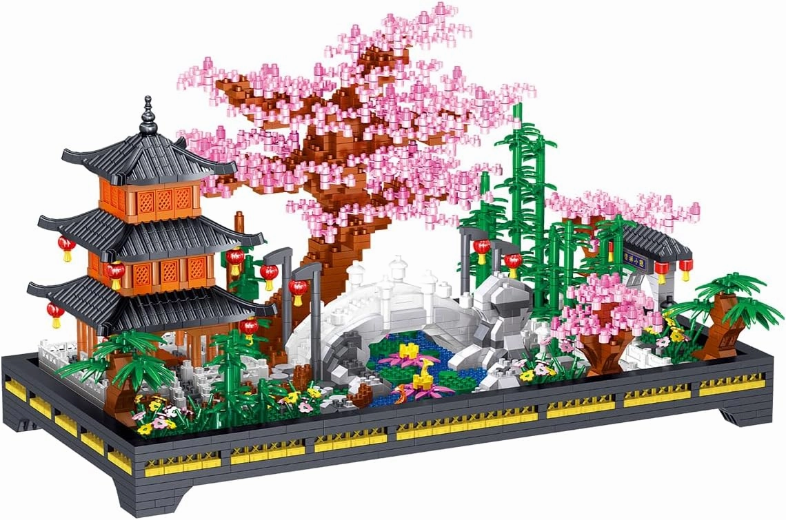 Architecture Zen Garden Micro Building Blocks Set （2806PCS）- Creative Japanese Tranquil Garden Building Blocks，Architectural Model Toys Gifts for Kid and Adult