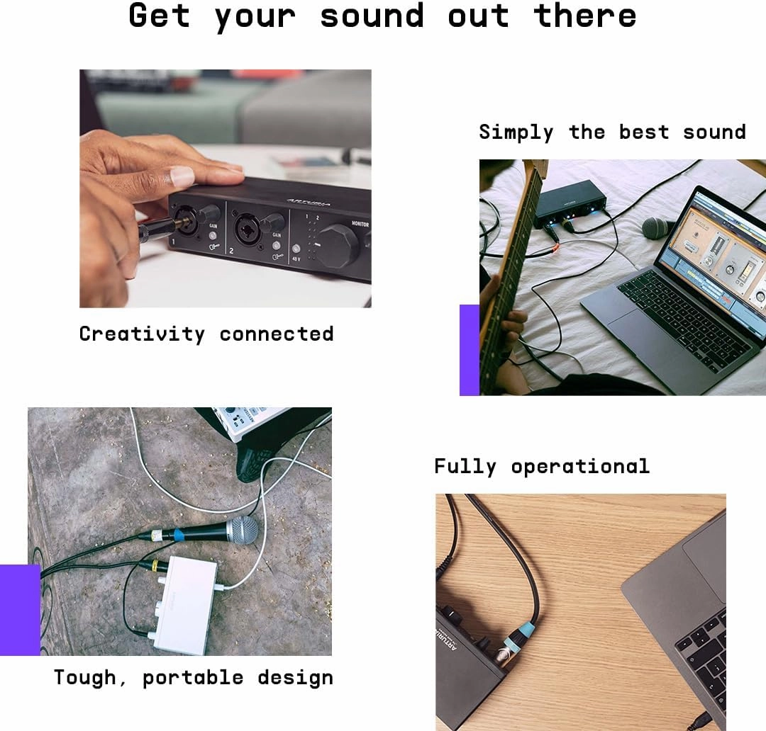 Arturia MiniFuse 1 - Compact USB Audio Interface with Creative Software for Recording, Production, Podcasting, Guitar - Black