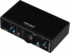 Arturia MiniFuse 1 - Compact USB Audio Interface with Creative Software for Recording, Production, Podcasting, Guitar - Black