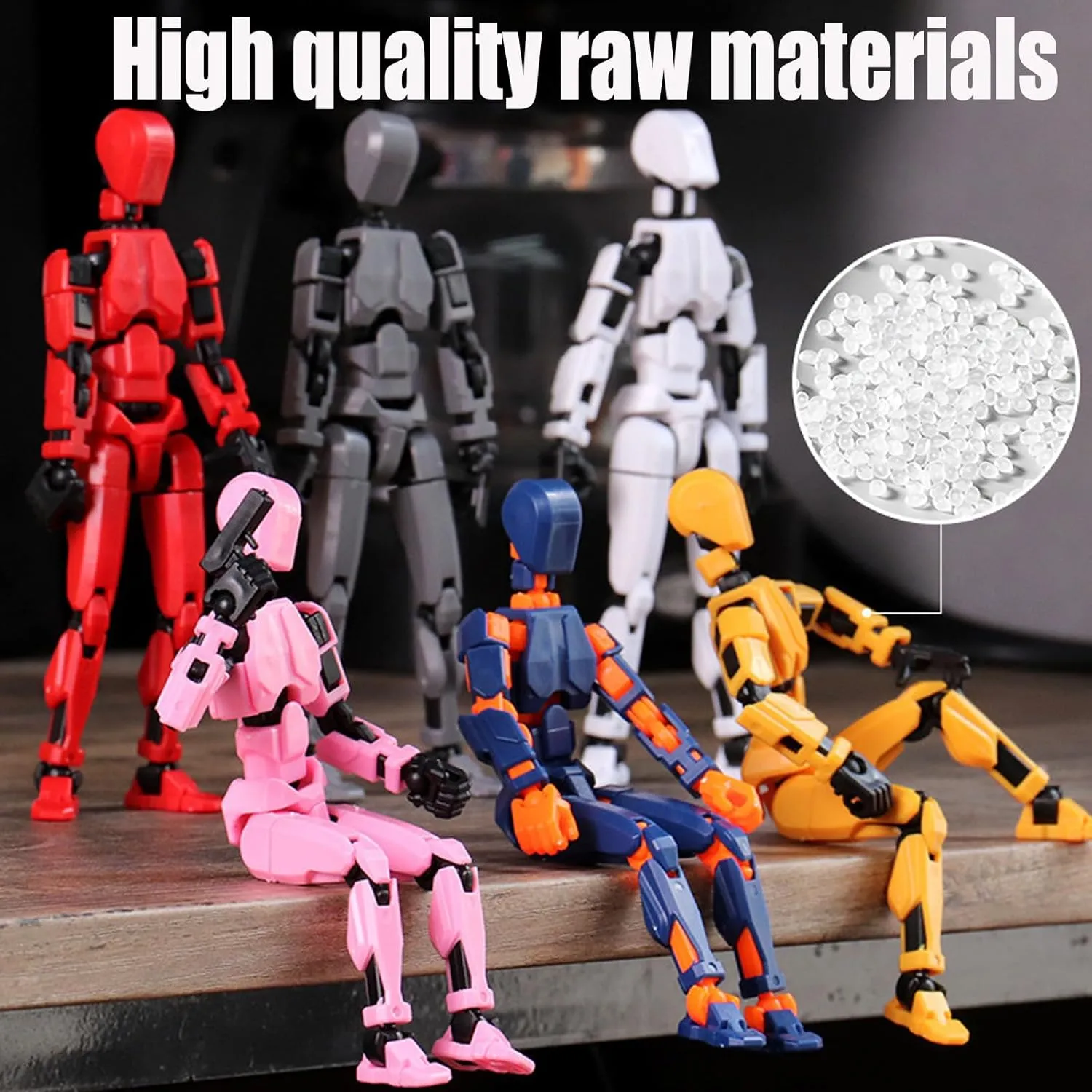Assembly Completed- Titan 13 Action Figure, Upgrade T-Robot 13 Action Figures, New Dummy Robot 13 , 3D Printed Multi Action Figure Set,Creative Gifts for Children Adults (5pcs(Assembly Completed))