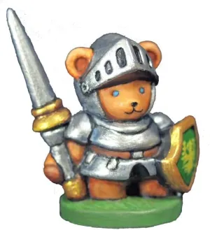 Aurora Model Teddy Bear Lancer Unpainted Miniature Metal Figure