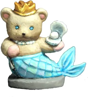 Aurora Model Teddy Bear Mermaid Unpainted Miniature Metal Figure