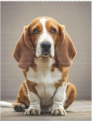 Basset Hound Building Block Puzzle Personalized Building Bricks for Adults Block Puzzle Building DIY Brick Block Puzzles Valentine's Day Gifts for Home Decor Brick Puzzle