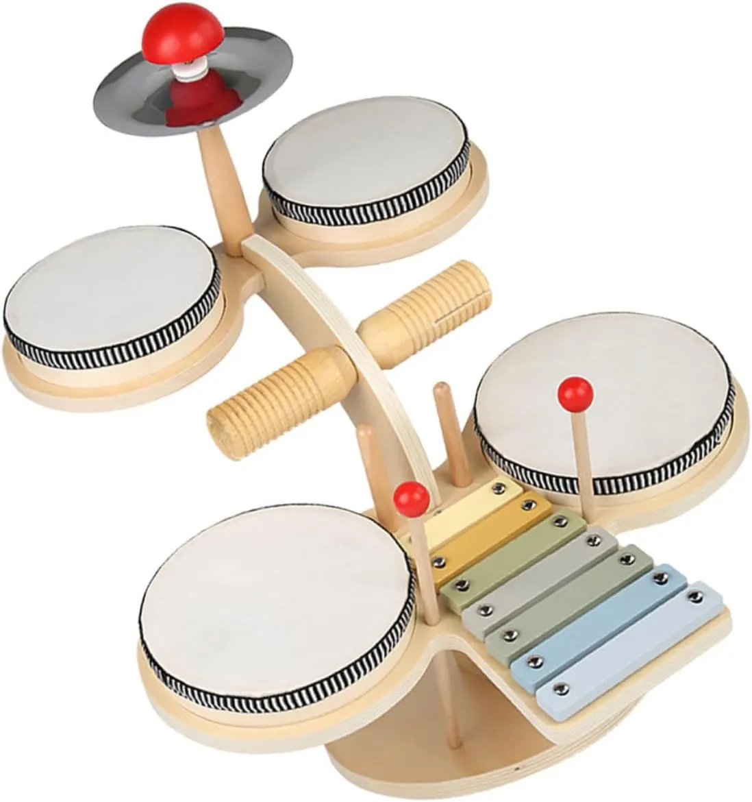BESPORTBLE 1 Set Drum Set Musical Instrument for Early Educational Music Creative Percussion Playset for Design for Fun