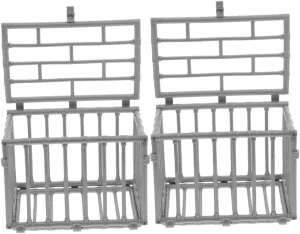 BESPORTBLE 2pcs Miniature Plastic Cage Model Small Action Figure Prop for DIY Crafts and Decoration Realistic Design for Display and Creative Projects