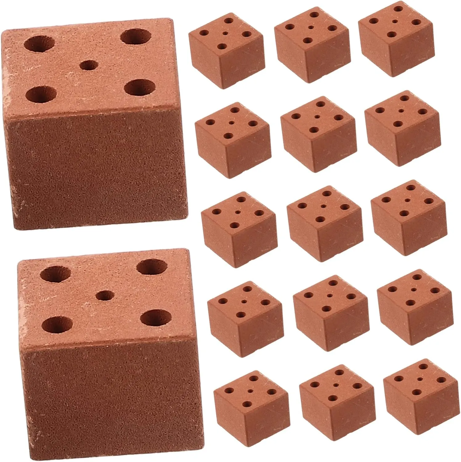 BESPORTBLE 3sets 20pcs Miniature Brick Models for DIY Landscaping Easy to Fix Bricks for Projects for Miniature and Micro Landscape Decoration 20pcs*3