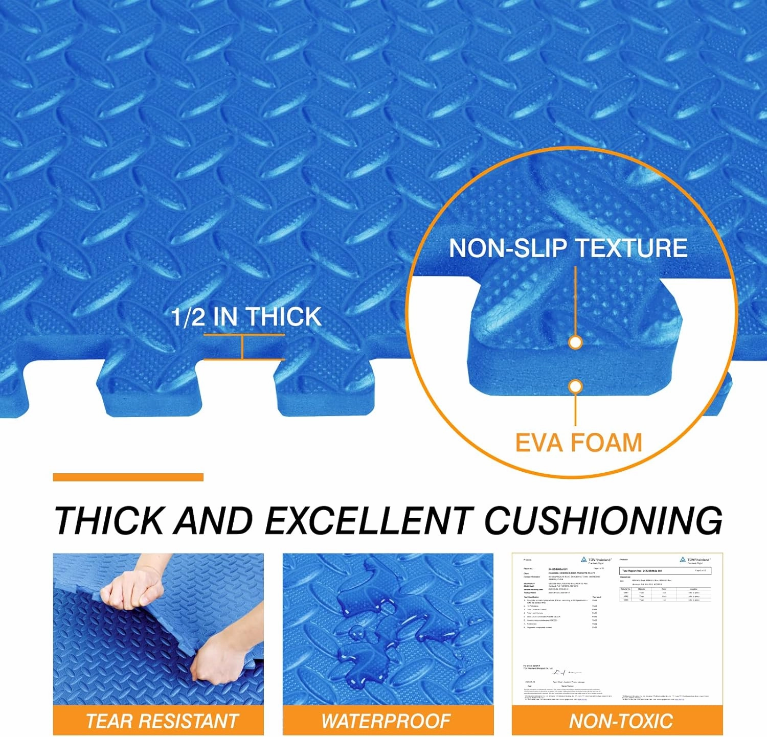 BIG RED ARPM001BK Interlocking Foam Mat Protective Exercise Workout Puzzle Floor Mat Tiles for Home Gym Equipment