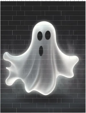 Black and Halloween Ghost Building Block Puzzle Personalized Building Bricks for Adults Square Shaped DIY Brick Block Puzzles Valentine's Day Gifts for Home Decor Brick Puzzle