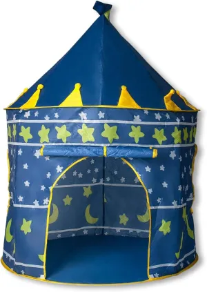 Blue Fantasy Castle Play Tent | Playhouse for Kids, Indoor and Outdoor Activities | Toys & Games, Imaginative Playtime with Role Play | 54 x 41 Inches