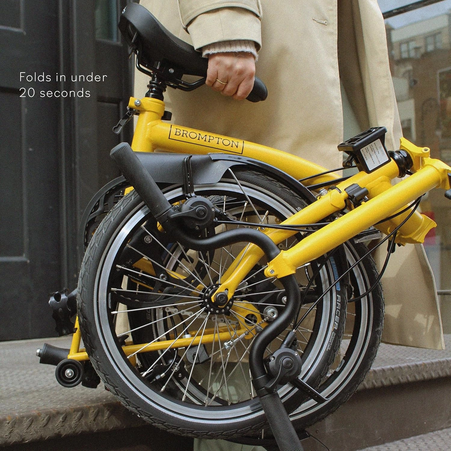 Brompton Folding Commuter Bike C Line 6-Speed | Compact, Lightweight, Urban Bike for Adults