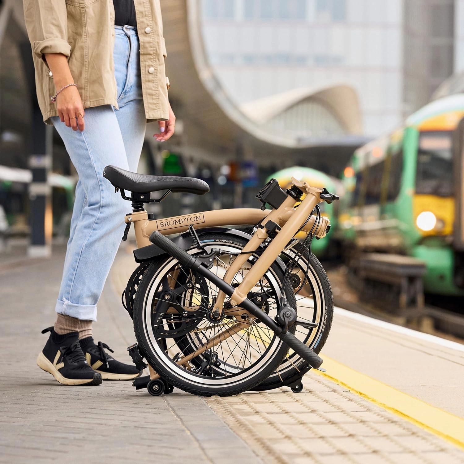 Brompton Folding Commuter Bike C Line 6-Speed | Compact, Lightweight, Urban Bike for Adults
