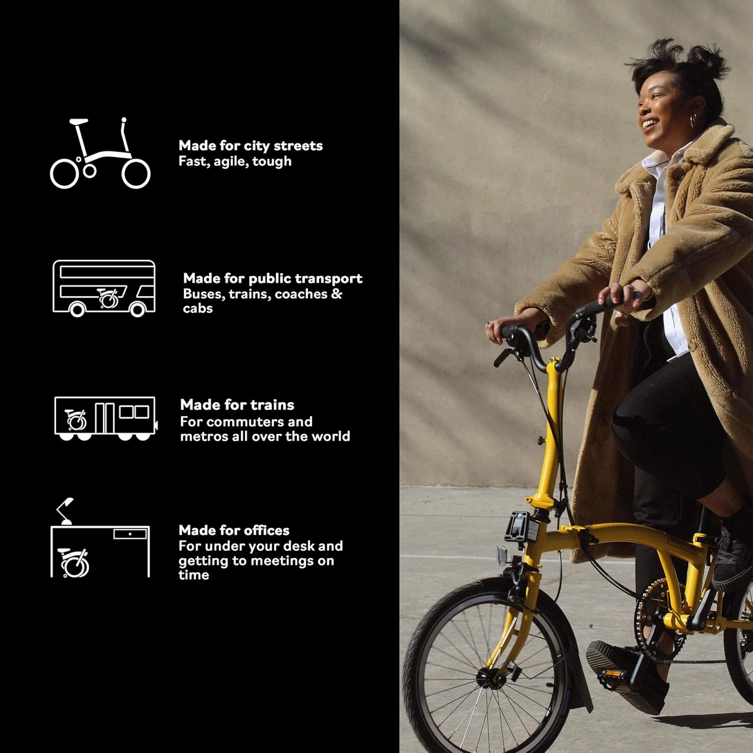Brompton Folding Commuter Bike C Line 6-Speed | Compact, Lightweight, Urban Bike for Adults