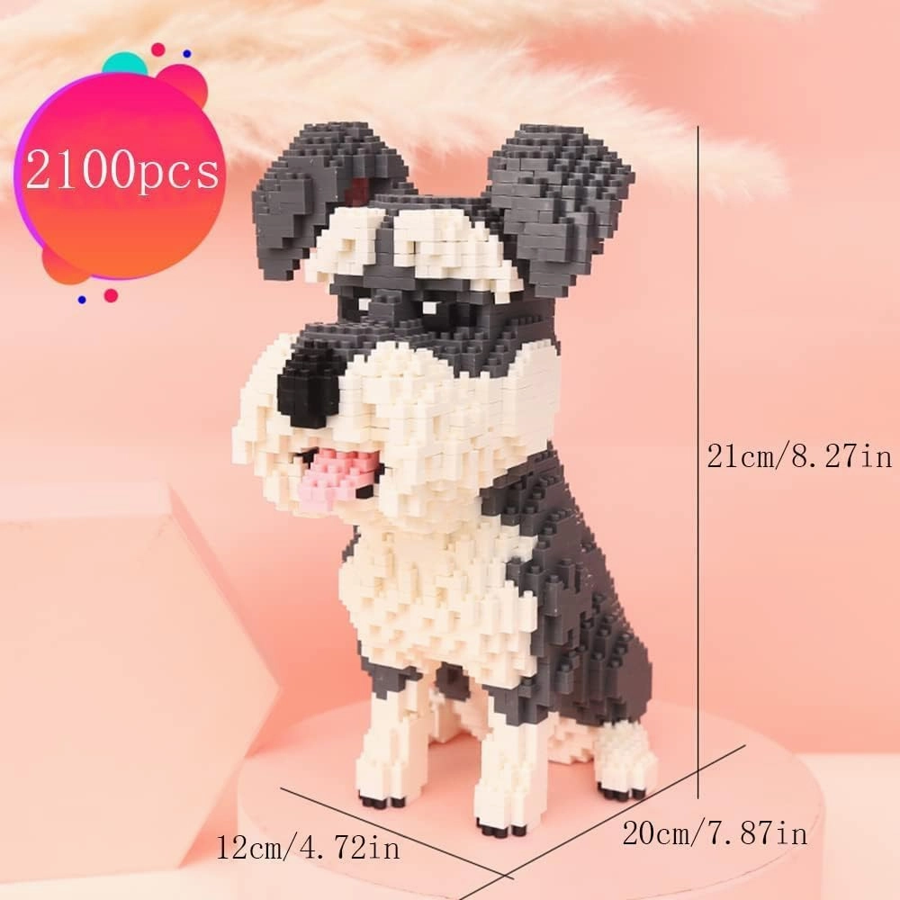 Building Block Animals Mini Block Dog Micro Dogs Building Animal Set DIY 3D Block Toys Building Bricks for Kids Or Adult 2100 Pieces