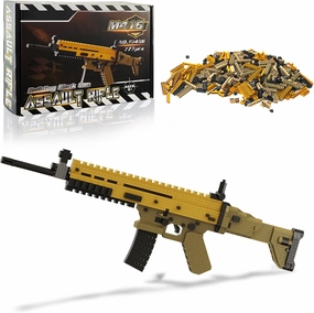 Building Blocks Gun Set 773 PCS Micro Bricks,1:3 Scar Model Gun, DIY Assembling Guns Building Toys for Age 14 ,Splicing Brick Gun Model Kit