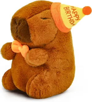 Capybara Plush, Cute Capybara Stuffed Animal, Soft Capibara Stuffed Animals Plushies Toys Hugging Gifts for Kids (9 inch Birthday Capybara)