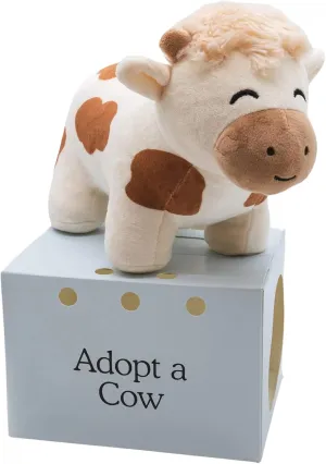 Charlie The Cow Plushie - 7" Stuffed Animal, Fluffy Plush, Cow Gifts