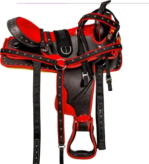 Classic Barrel Racing Handmade Western Synthetic Horse Saddle Lightweight Barrel Racing Saddle Trail Equestrian Horse Saddle Size 17 inches Seat.