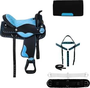 Classic Barrel Racing Handmade Western Synthetic Horse Saddle Lightweight High Cantle Barrel Racing Saddle Trail Tack Equestrian Horse Saddle All Accessories 12 INCHES SEAT.