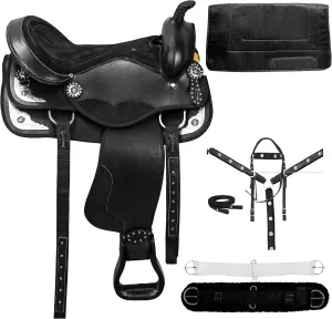 Classic Barrel Racing Handmade Western Synthetic Horse Saddle Lightweight High Cantle Barrel Racing Saddle Trail Tack Equestrian Horse Saddle All Accessories 15 inches seat Available.