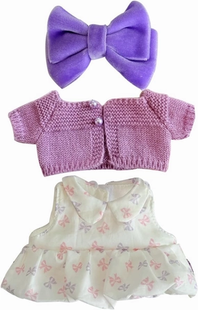 Clothes for Labub Cute Outfits for La BuBu Keychain Dolls,Kawaii Dress Up Clothing Kawaii Clothes for 17cm Labubus Plush Doll for Birthday Gifts (No Doll) (Purple)