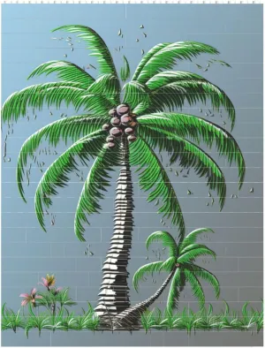 Coconut Tree Building Block Puzzle Personalized Building Bricks for Adults Square Shaped Block Puzzle Building Brick Block Puzzles Valentine's Day Gifts for Home Decor Brick Puzzle