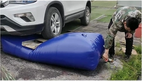 Collapsible Water Container, Cube Transport Water Storage Bag, Leakproof Outdoor Portable PVC Plant Irrigation Equipment, Customizable (Color : Blue, Size : 4000L/2x2x1m)
