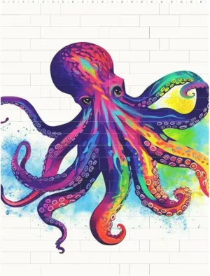 Colorful Octopus Building Block Puzzle Personalized Building Bricks for Adults Block Puzzle Building DIY Brick Block Puzzles Valentine's Day Gifts for Home Decor Brick Puzzle