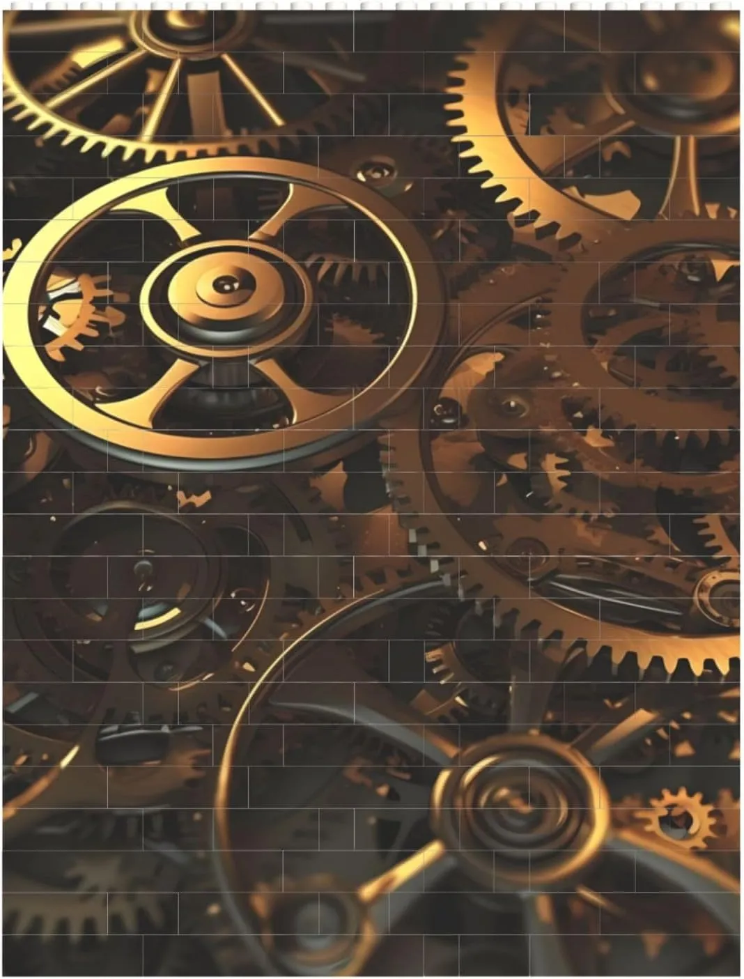 Cool Steampunk Gears Building Block Puzzle Personalized Building Bricks Block Puzzle Building Family Keepsake DIY Brick Block Puzzles Valentine's Day Gifts for Home Decor Brick Puzzle