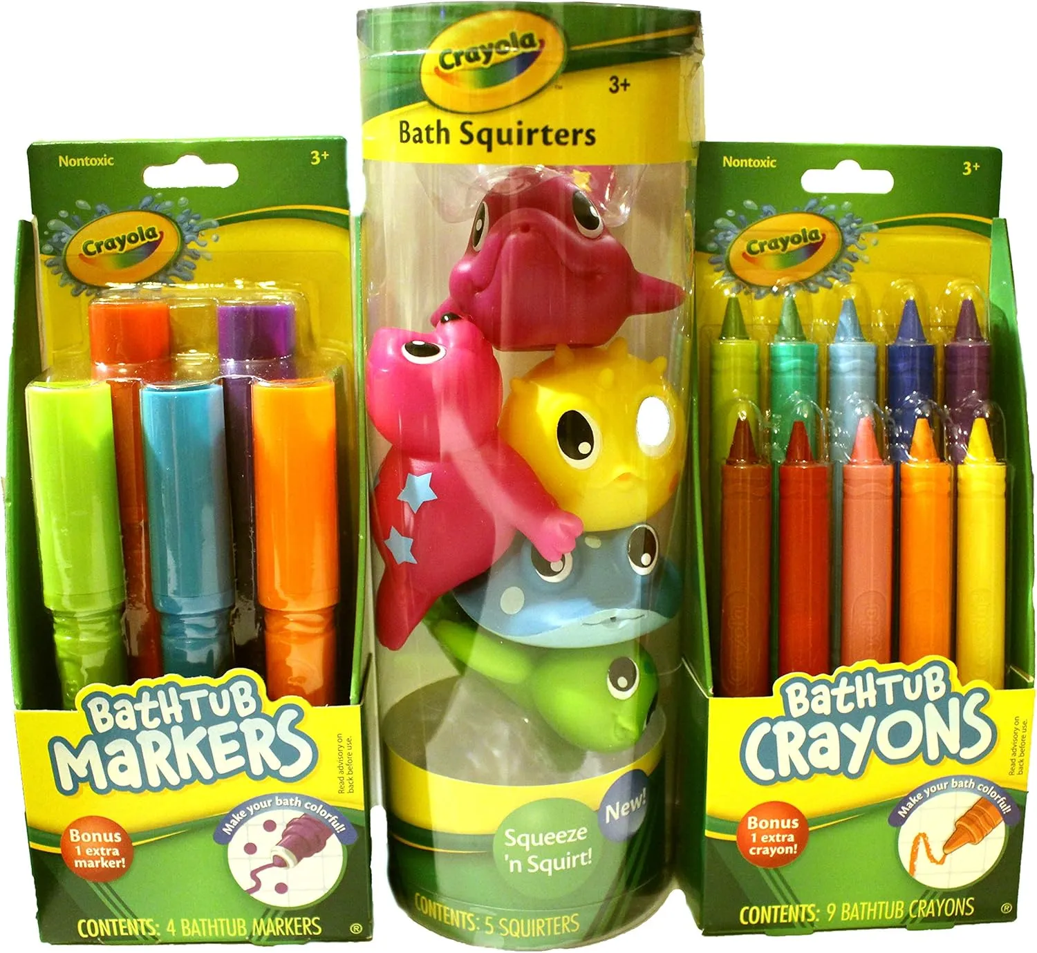 Crayola Bath Time Fun Bundle Including Bathtub Markers, Bathtub Crayons and Bath Squirters - Bring Creative Fun to Bath Time - Ages 3 