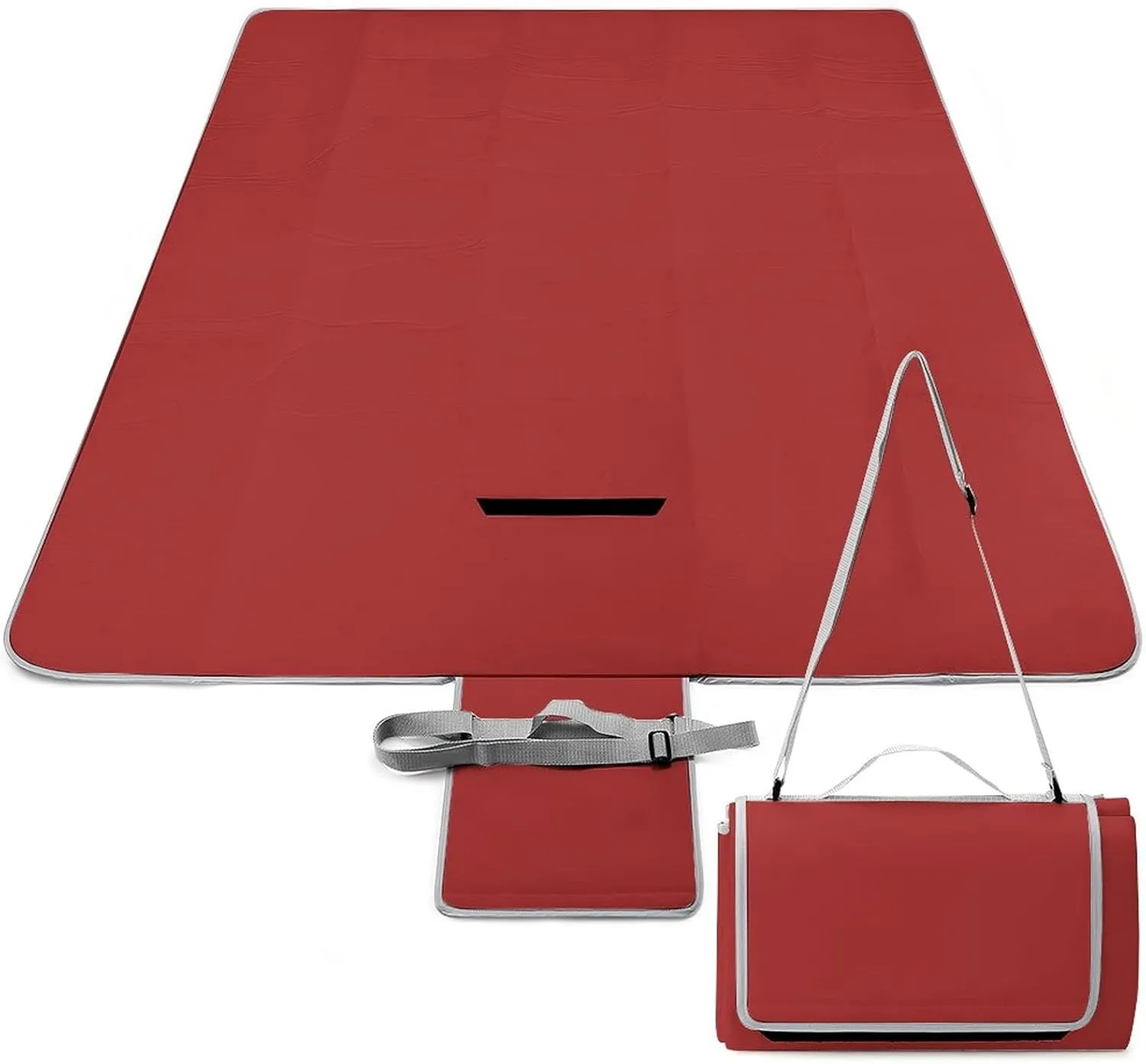 Customized Funny Picnic Blanket Mat Water Resistant, Design Your Own Picnic Blankets Large Outdoor Waterproof for Travel, Camping, Concerts, Park Brown 58.3 x 58.3 inch