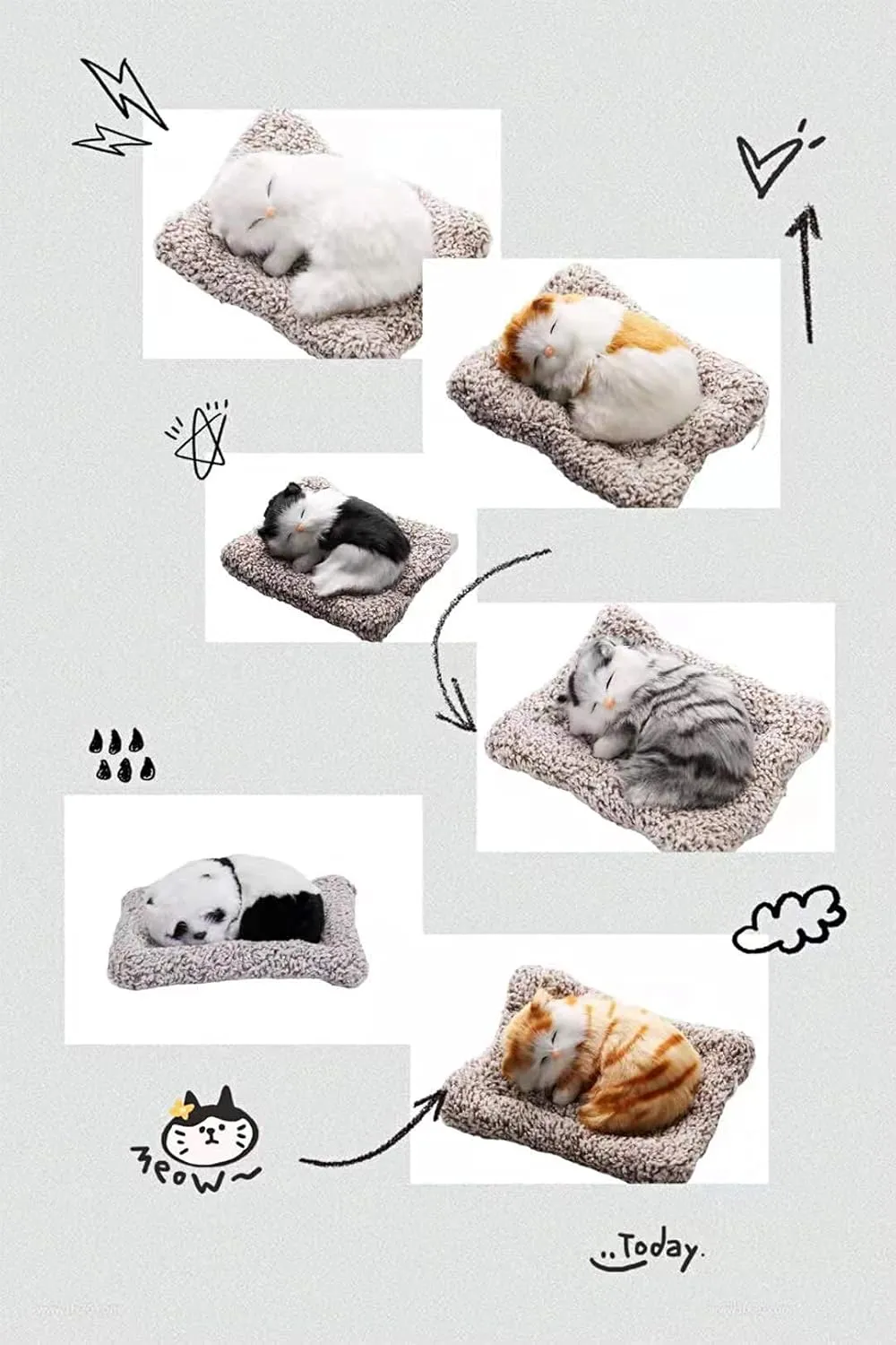 Cute Dashboard Animal Panda Plush Sleeping Kawaii Simulation Fluffy Animal Bear Toys with Blanket can Fresh air or Kids Gift