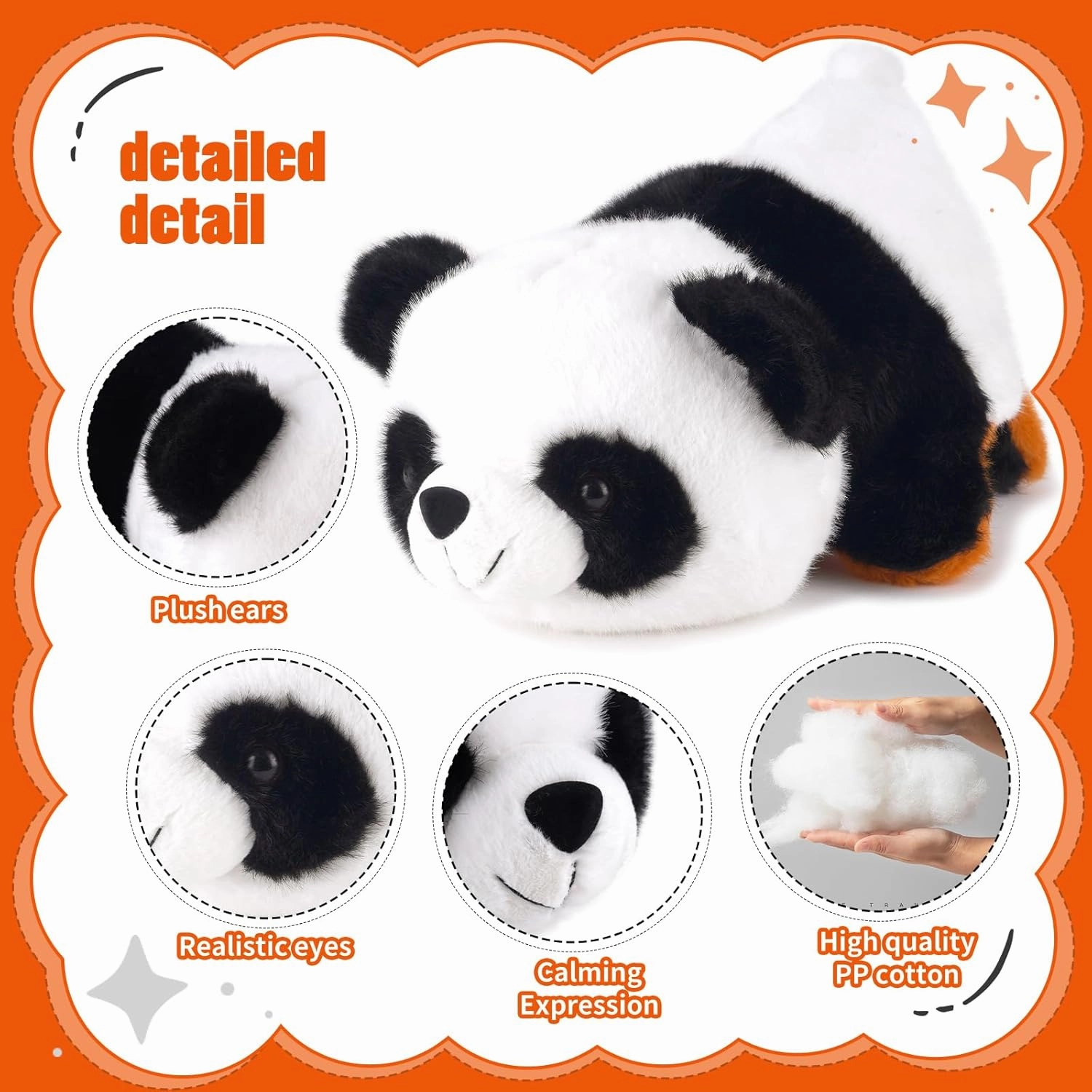 Cute Red Panda & Panda Plush Toy,Convertible Forms Stuffed Animal Plushie Christmas Birthday Gift for Baby Girl Boy Adult Kid (M)