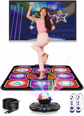 Dance Mat, Electronic Dance Mat for TV with Camera, Non-Slip Dance Mat for Girls, Birthday Gifts Dance Game Mat for Kids Adults Girls Boys (Black)
