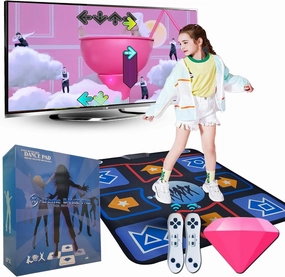 Dance Mat for Kids and Adults, Electronic Dance Pad for TV, Soft Dancing mat for Exercise & Games,Plug & Play,Birthday Gifts Ideas,Gifts for Girls & Boys Ages 3 ,Single mat
