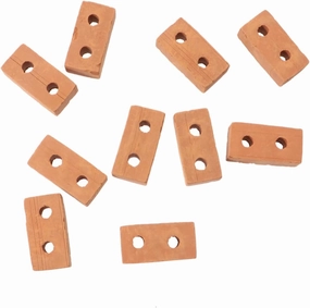 DECHOUS Red Brick Model 2 Holes DIY Brick Model for Building Landscape Scenery Mini Blocks Building Sets for Boys and Girls Adults