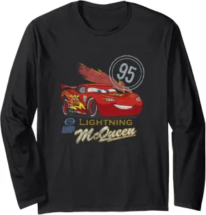 Disney Pixar Cars 2 Lightning McQueen WGP Vintage Logo Long Sleeve T-Shirt