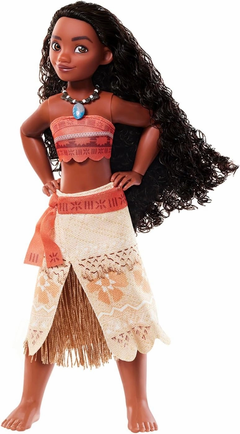 Disney Store Official Princess Story Doll (Moana) 11 Inches, Includes Coloring Book and Additional Dress, Princess Doll in Classic Outfit, Princess Toys for Girls