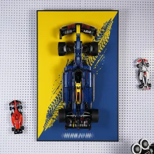 Display Wallboard for Technic Oracle Red Bull Racing RB20 F1 Car, Wall Mount for 42206 Model Car Kit (Car Not Included), Space-Saving Easy Assembly Creative Home Decor, New Background