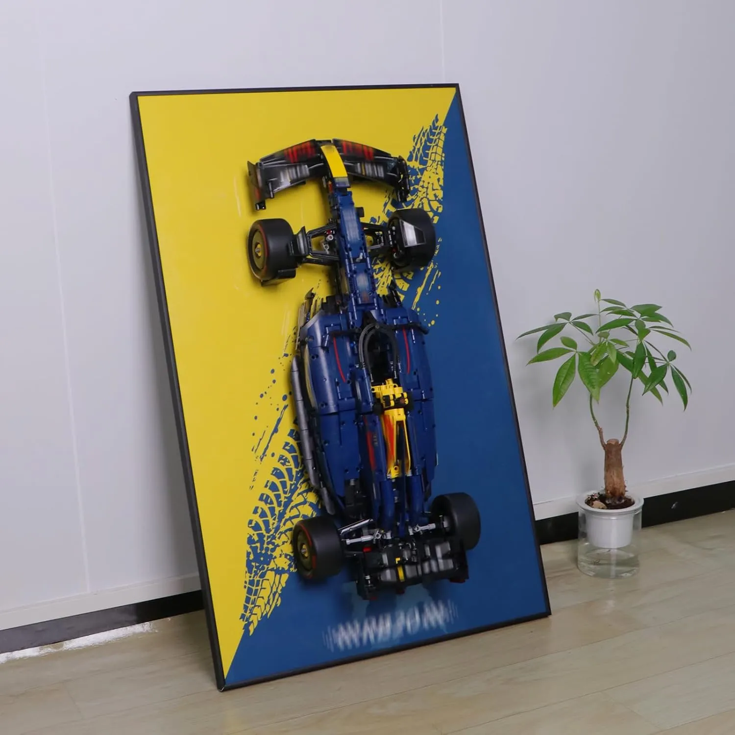 Display Wallboard for Technic Oracle Red Bull Racing RB20 F1 Car, Wall Mount for 42206 Model Car Kit (Car Not Included), Space-Saving Easy Assembly Creative Home Decor, New Background