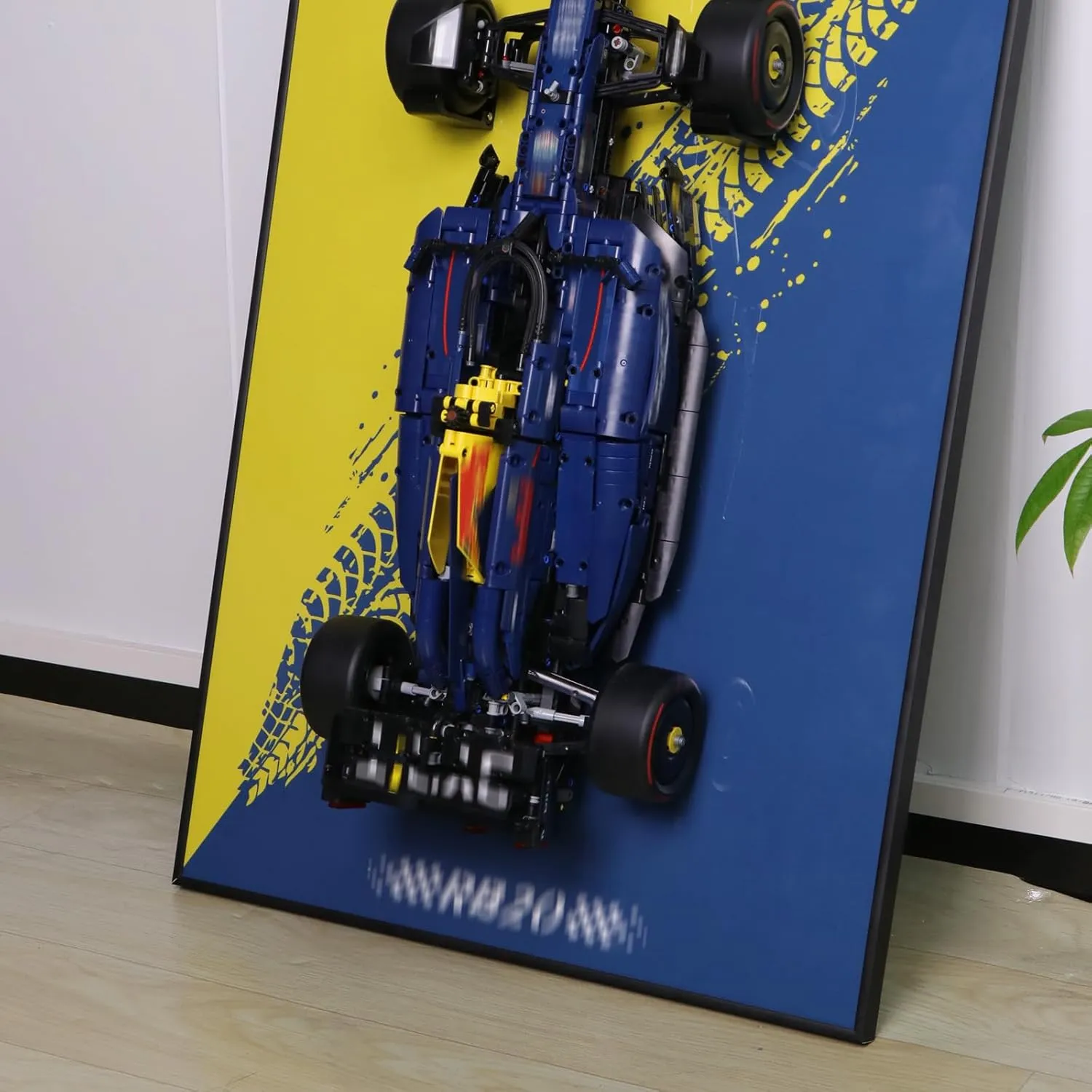 Display Wallboard for Technic Oracle Red Bull Racing RB20 F1 Car, Wall Mount for 42206 Model Car Kit (Car Not Included), Space-Saving Easy Assembly Creative Home Decor, New Background