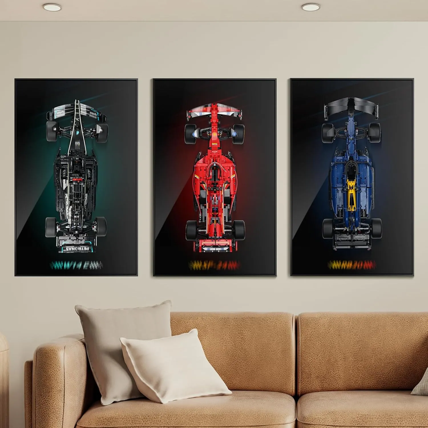 Display Wallboard for Technic Oracle Red Bull Racing RB20 F1 Car , Wall Mount for 42206 Model Car Kit (Car Not Included), Space-Saving Easy Assembly Creative Home Decor