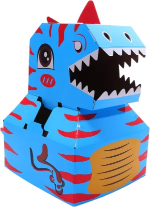 DIY Wearable Dinosaur Toy Cardboard Box Kit for Boys and Girls World Toys Handmade Educational Fun