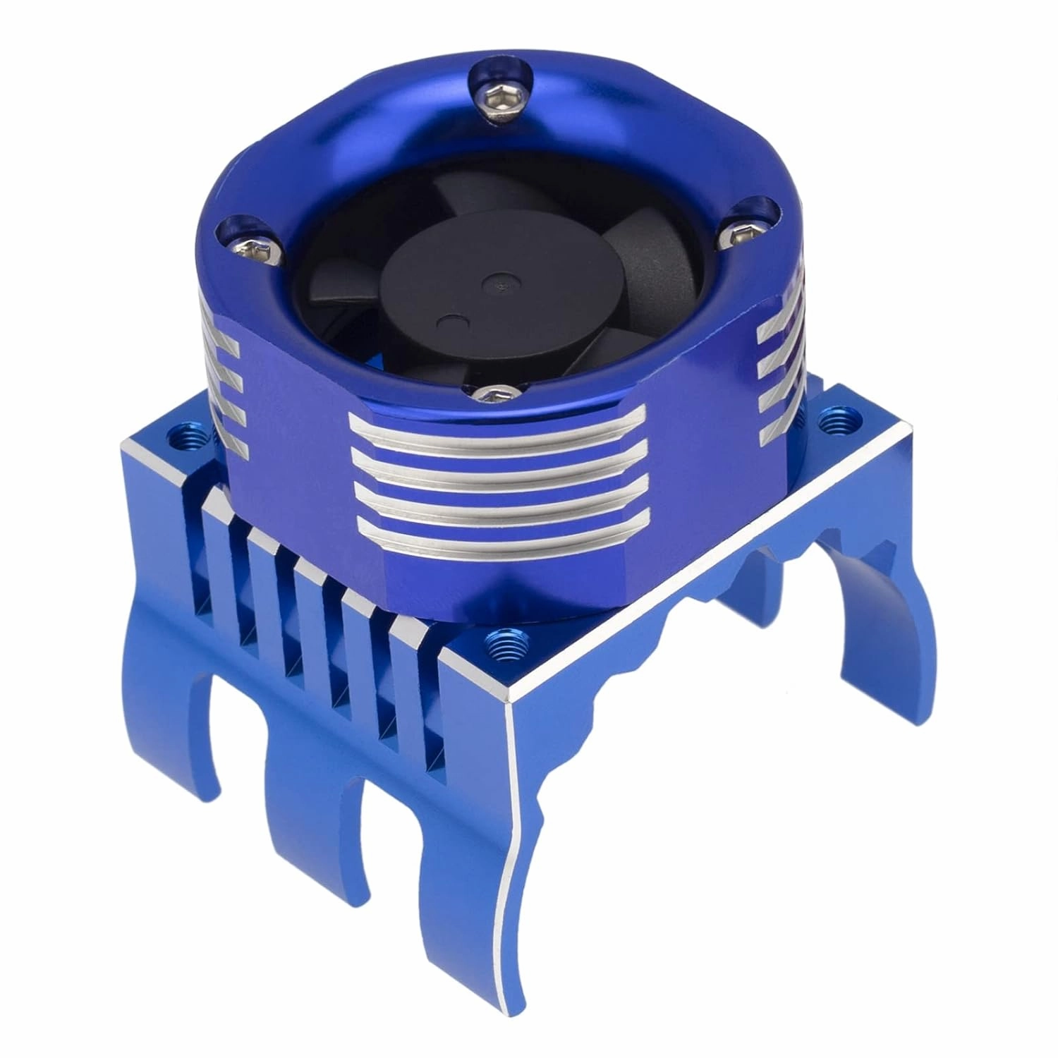 DKKY 42mm RC Cooling Fan Motor Heatsink 21000 RPM for Axial SCX10 Traxxas TRX4 Slash/Rustler/Stampede/Bandit Arrma Kraton Mojave Senton 1/8 1/10 RC Crawler Car 4274 4268 Motor, Blue