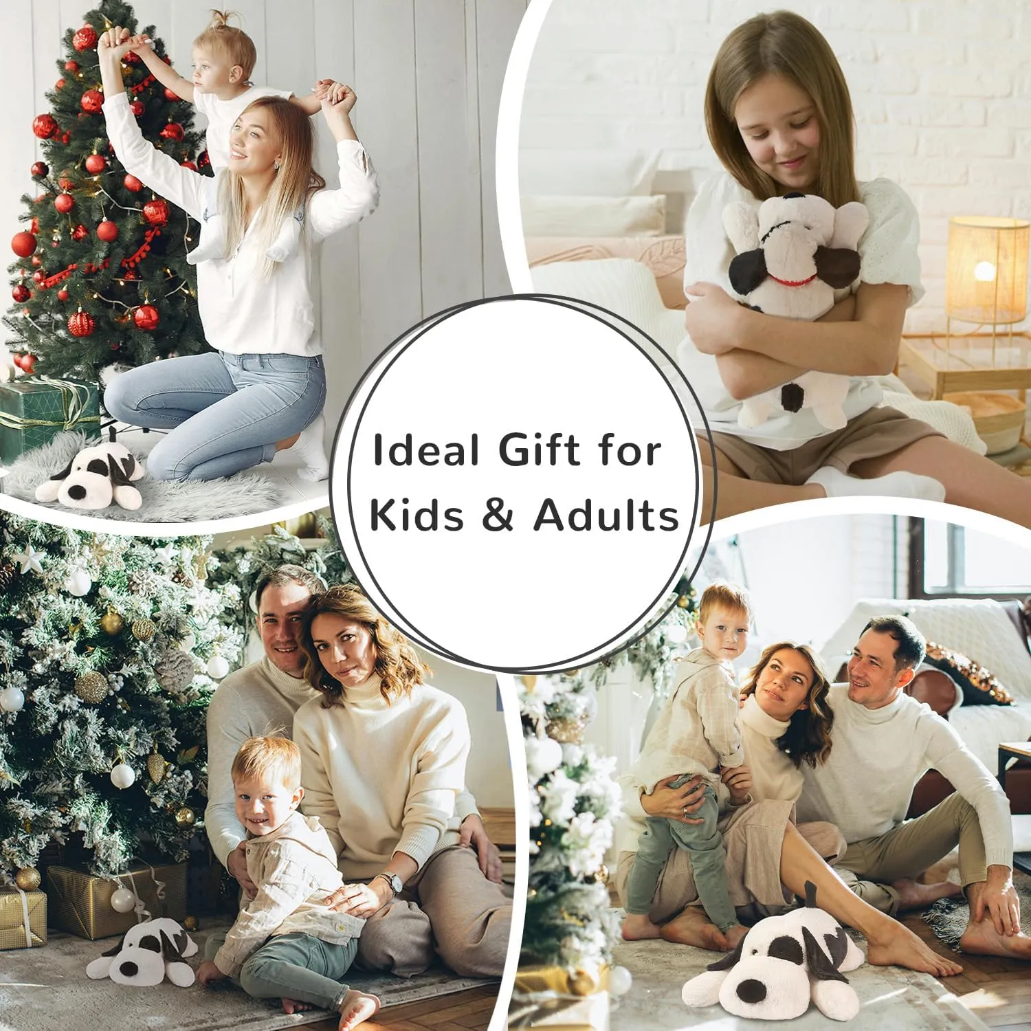 Dog Weighted Stuffed Animals,30 Inch 5.5 lbs Weighted Plush Animals,Giant Puppy Plush Pillow Toy, Gifts for Kids, Boys and Girls Adults (30" 5.5lbs)