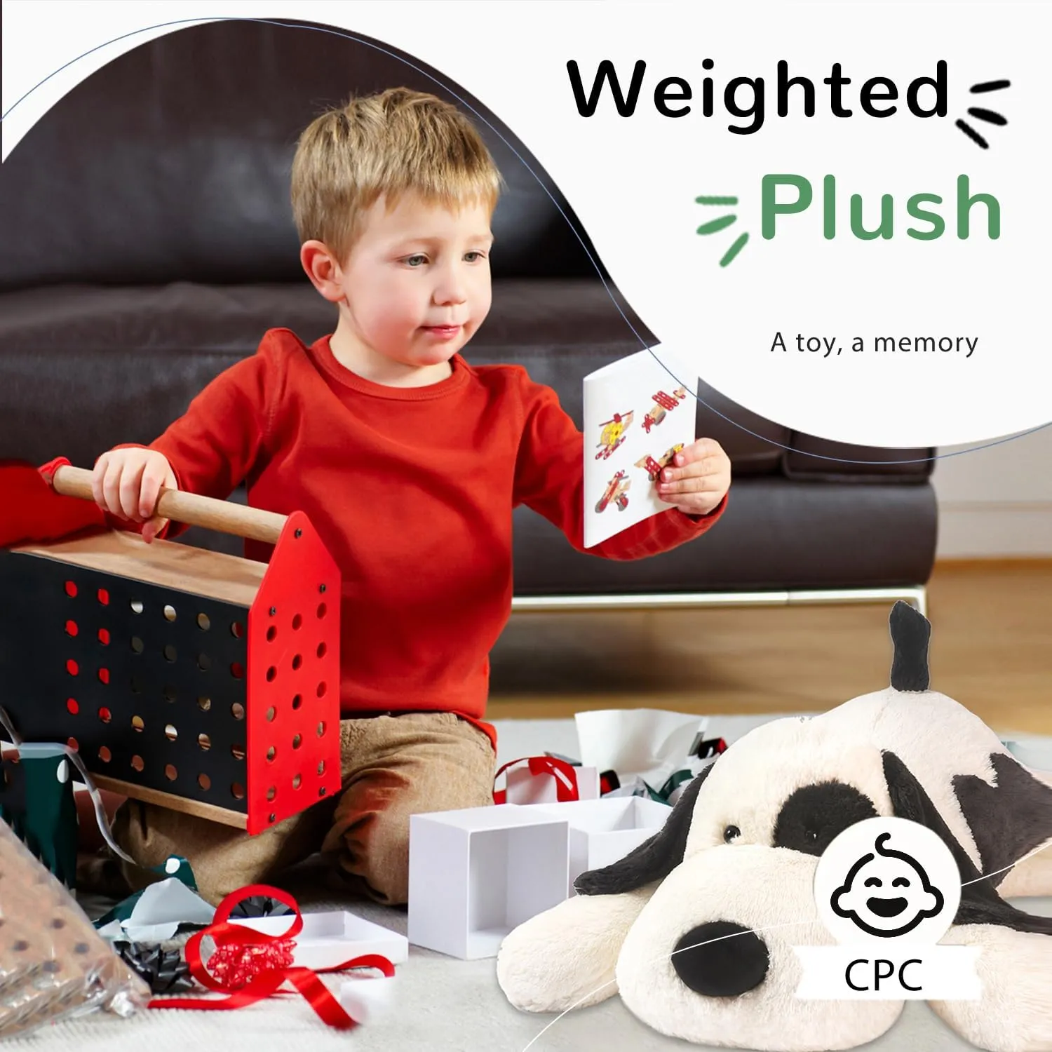 Dog Weighted Stuffed Animals,30 Inch 5.5 lbs Weighted Plush Animals,Giant Puppy Plush Pillow Toy, Gifts for Kids, Boys and Girls Adults (30" 5.5lbs)