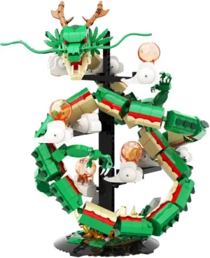 Dragon Building Set for Adults & Kids LED Light-Up Toy with Glowing Balls Collectible Shenron Model Creative Gift for Boys Dragon Lovers （1826PCS）