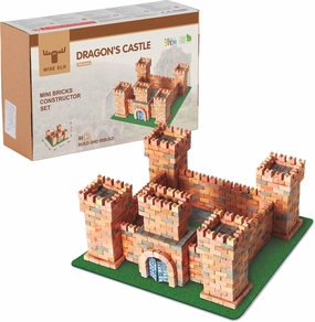 Dragon's Castle – 3D Plaster Brick Model Kit, 1080 Pieces, Real Gypsum Mini-Bricks, Reusable Diy Construction Set, Stem Educational Building Kit for Teens & Adults, Architecture Gift, Ages 14 